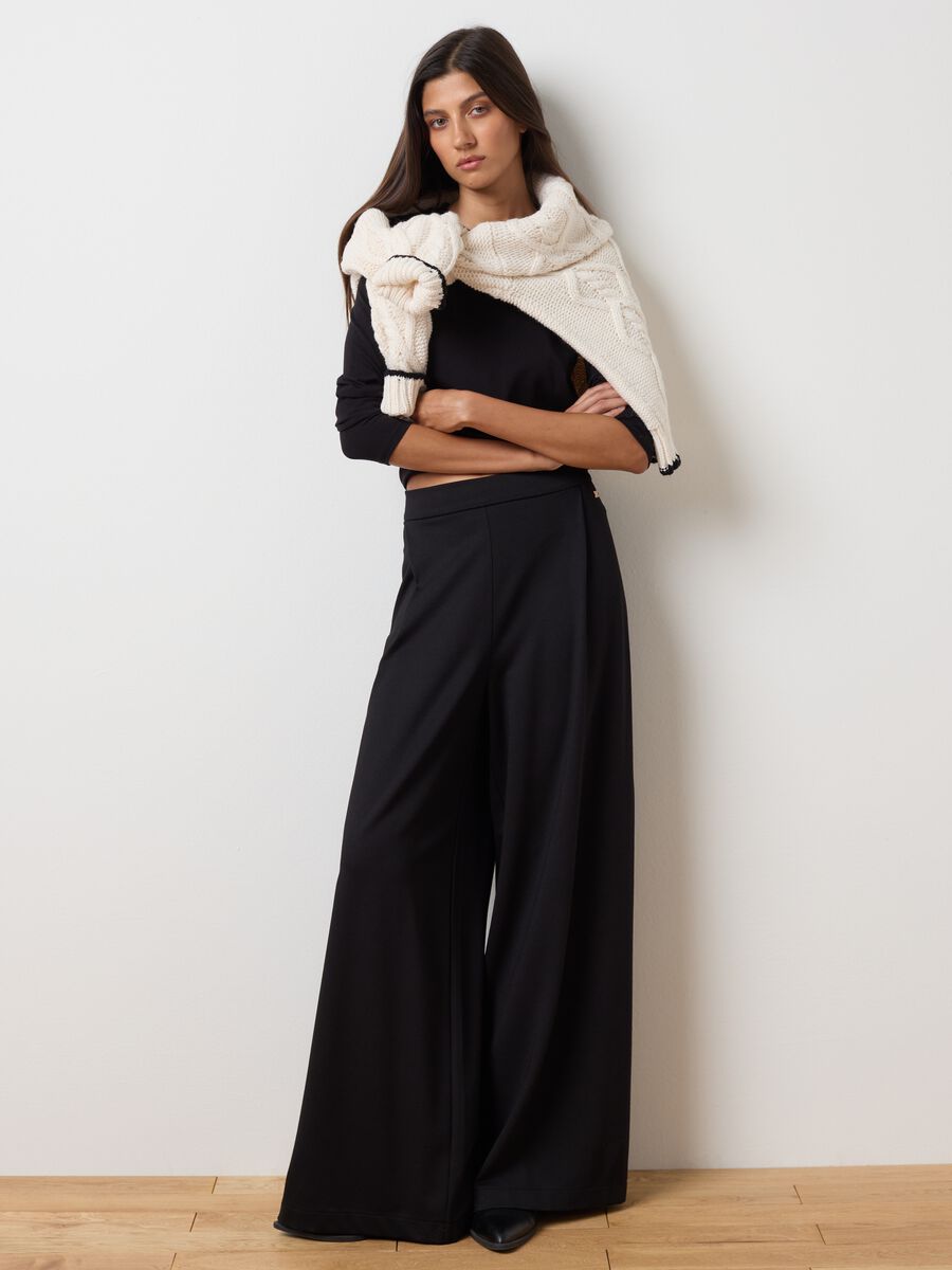 Black Palazzo Trousers_0