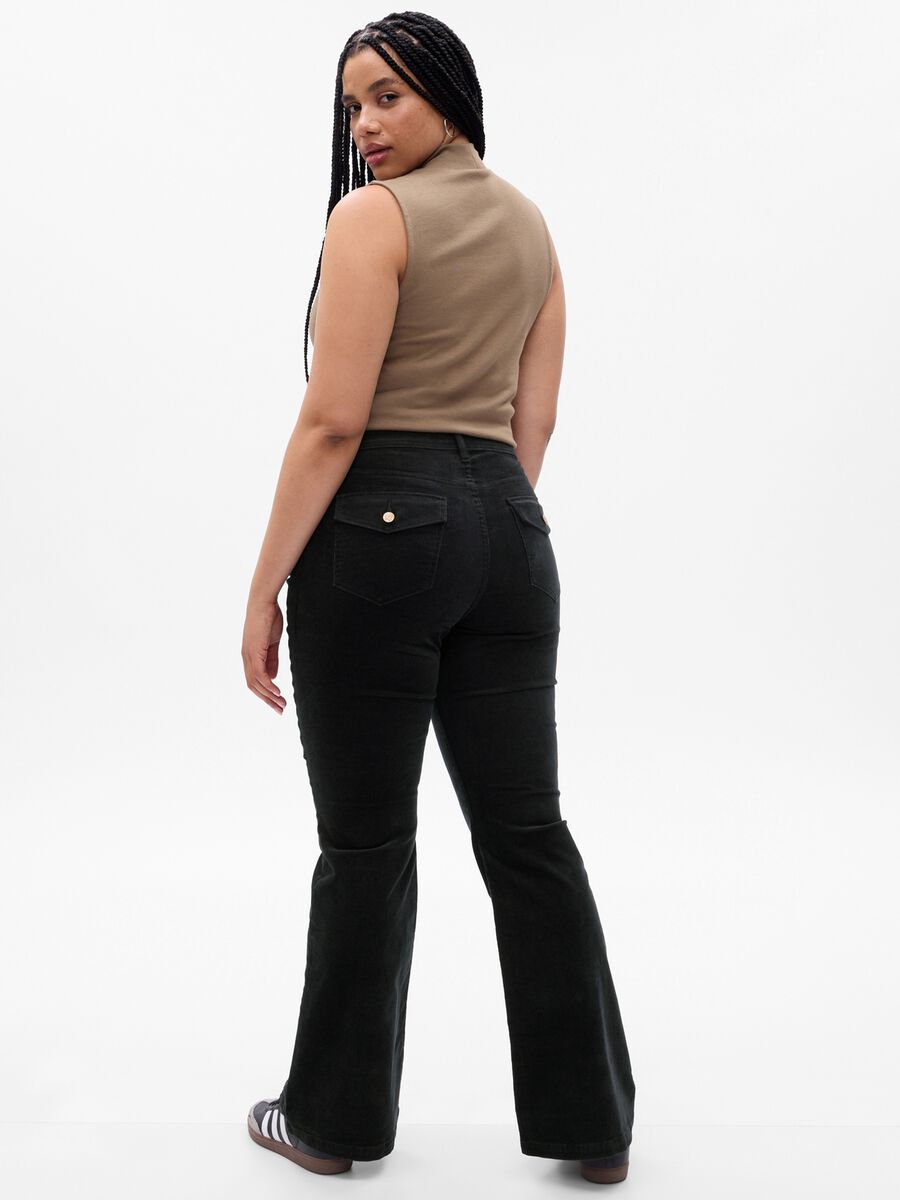Pantaloni flare fit in corduroy_4