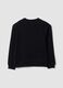 Black pure cotton crew-neck sweatshirt for boys, relaxed fit_4