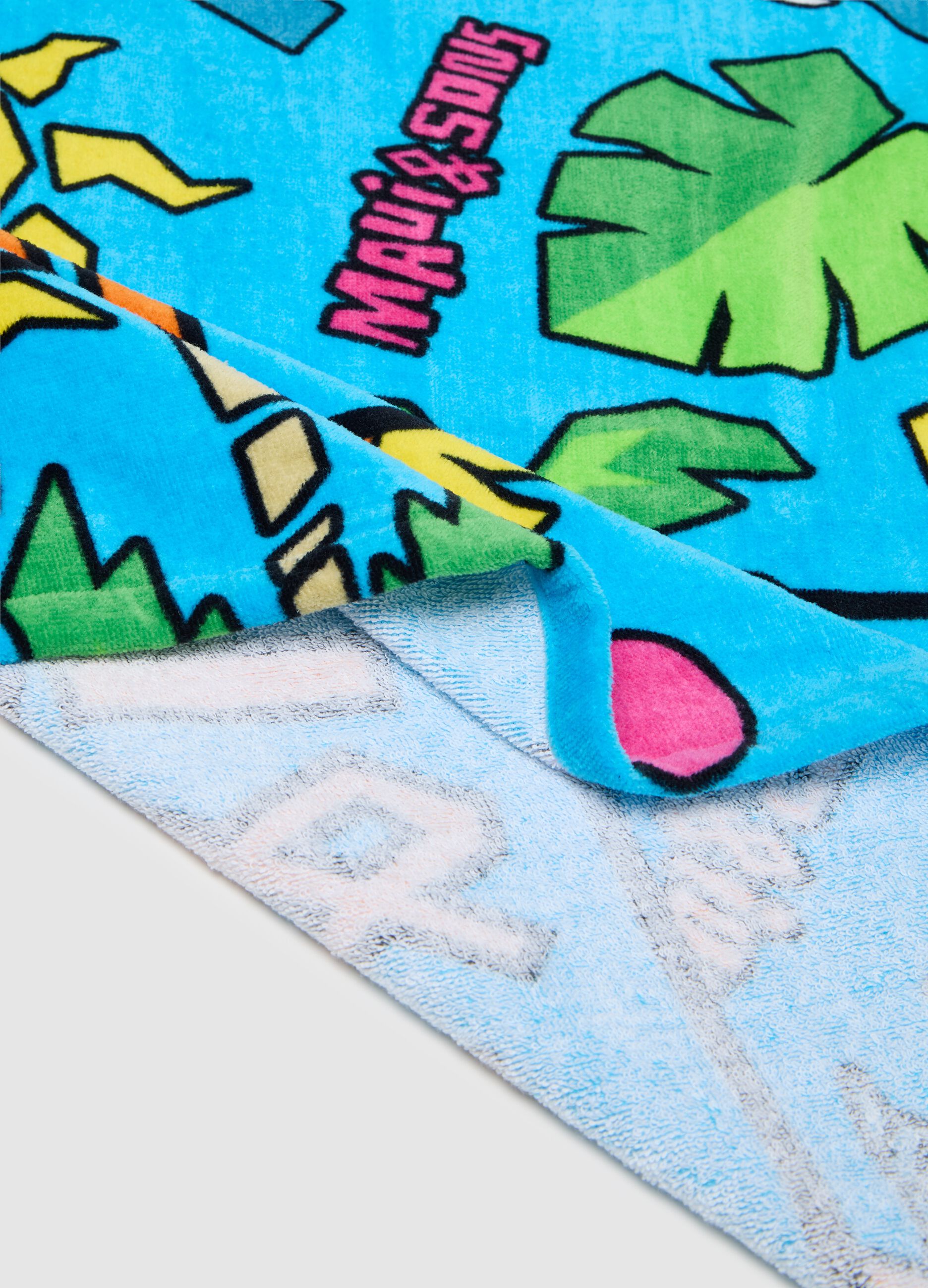 Telo mare da bambino in puro cotone multicolor