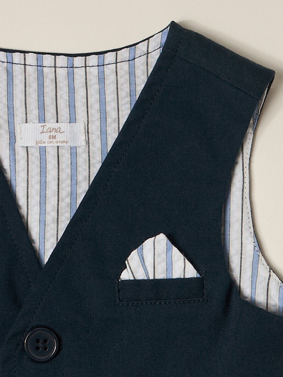 IANA newborn boy gilet in Milano stitch_2