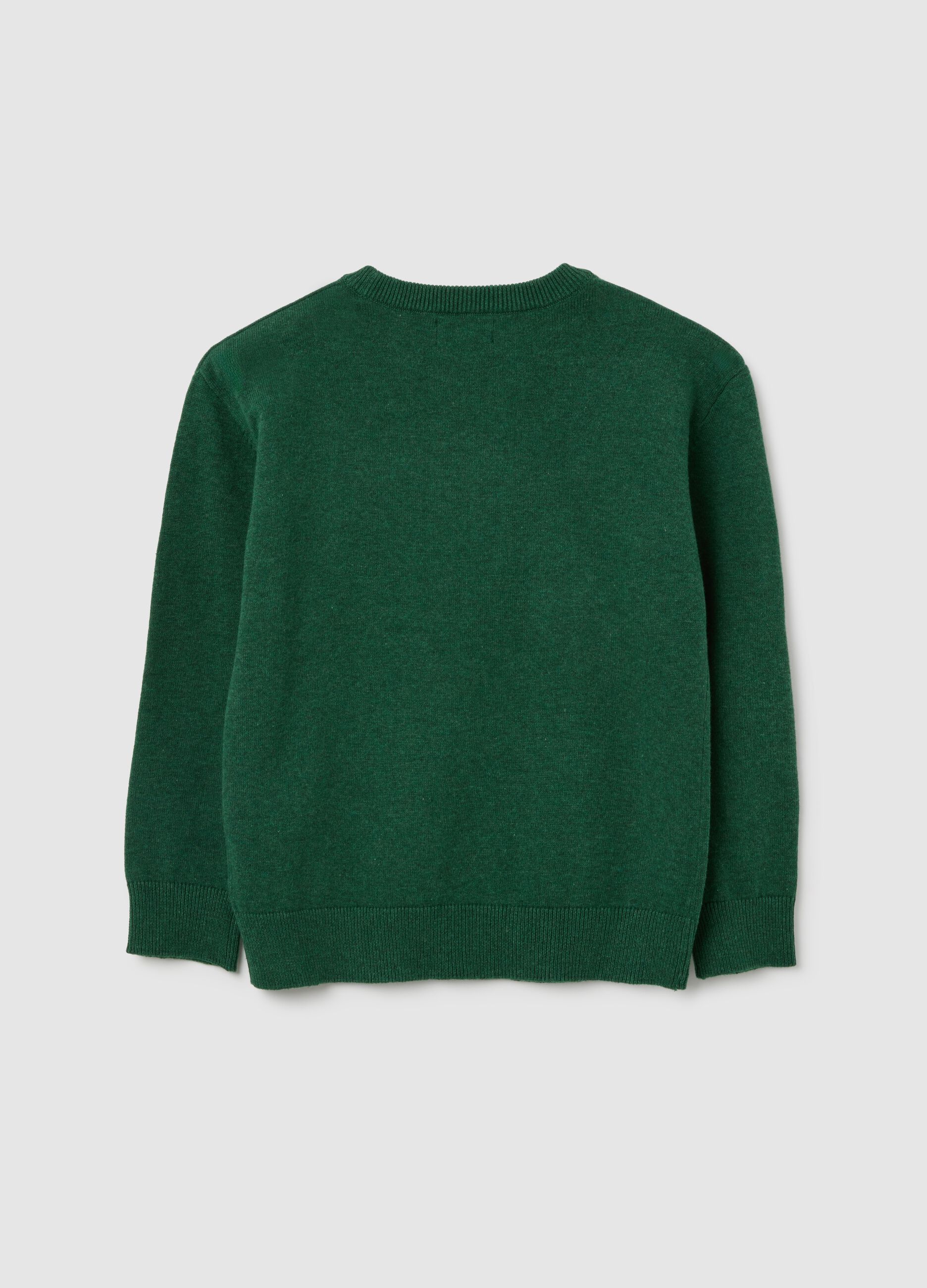 Children's green cotton jumper regular fit