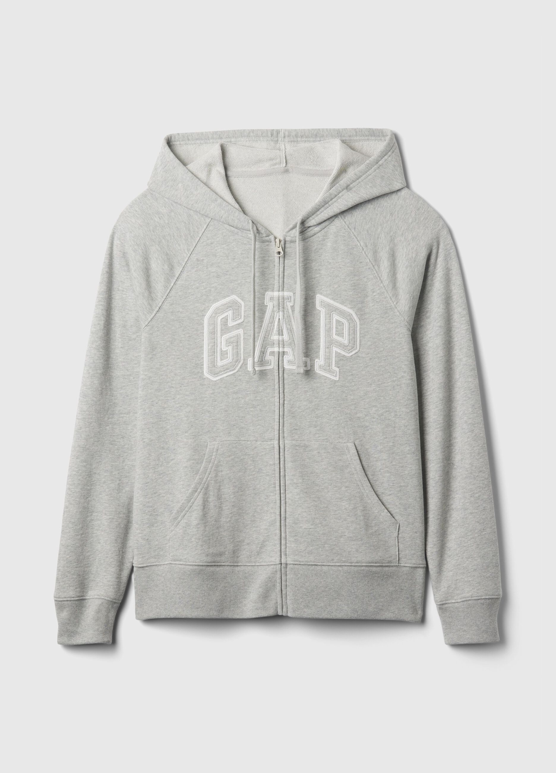 Full-zip in French Terry con ricamo logo