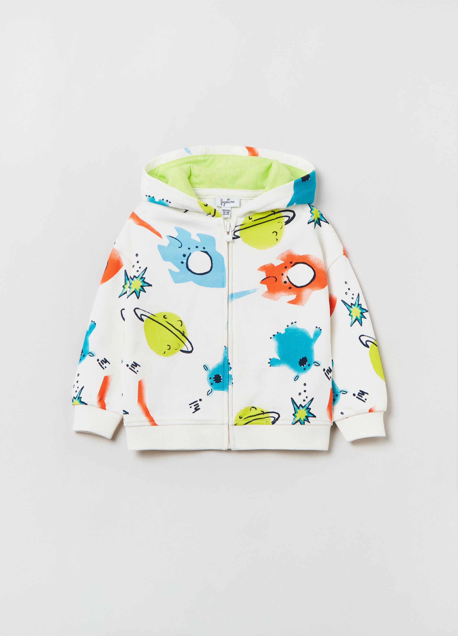 Full-zip in French Terry con cappuccio_0
