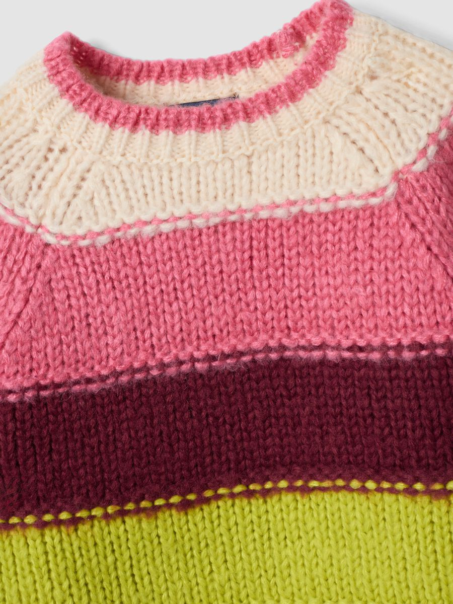 Maglia girocollo multicolor a righe regular fit_2