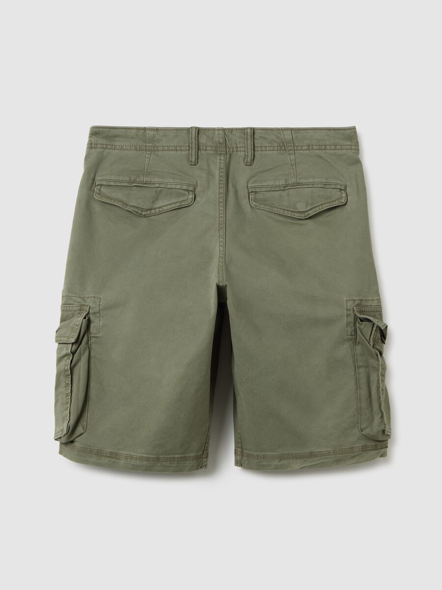 Bermuda cargo shorts in cotton and Lyocell_2