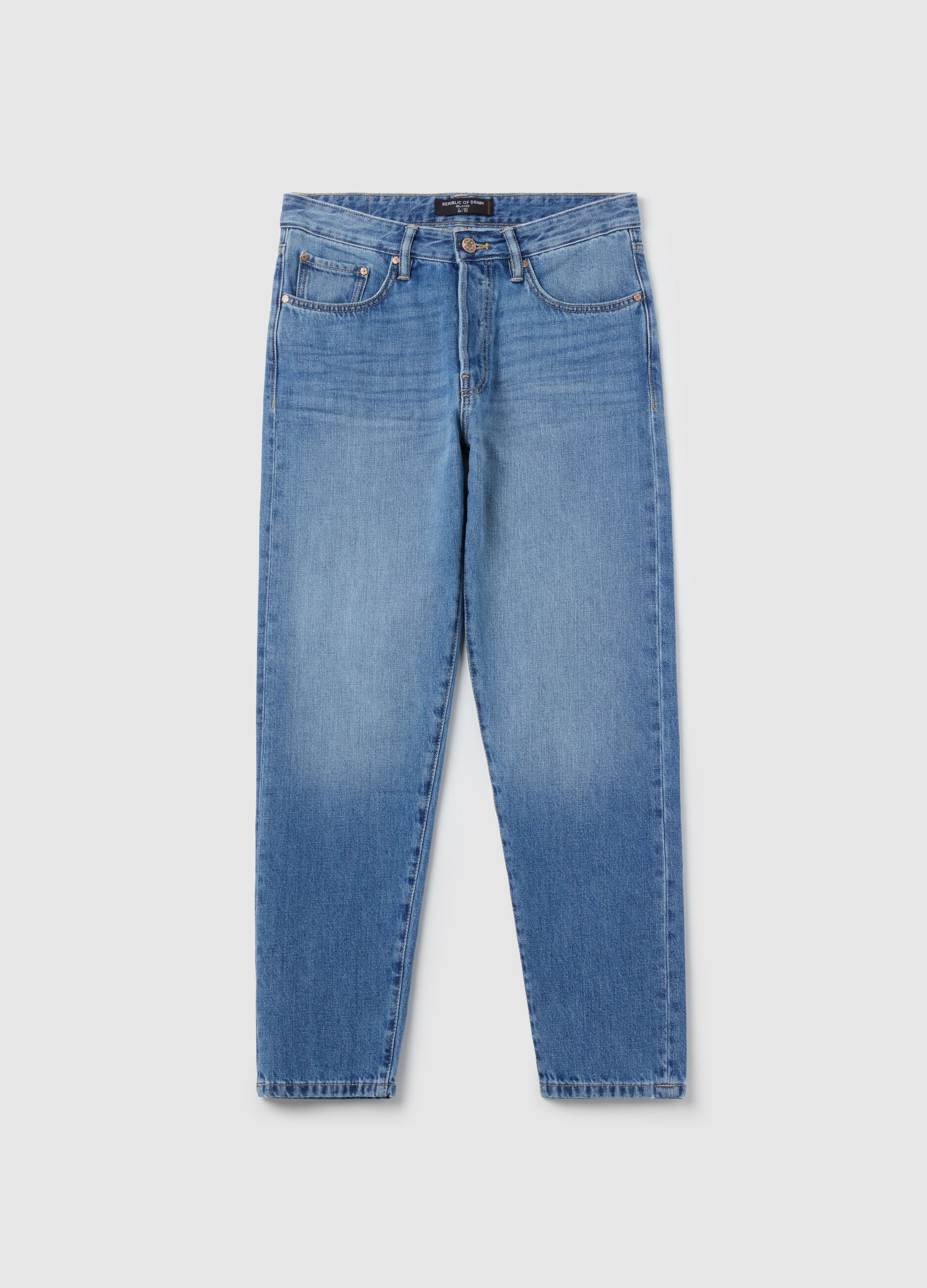 Relaxed-fit jeans with fading
