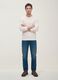 Blue denim jeans in pure cotton, regular fit_0