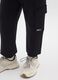 Boys' black joggers in pure cotton with relaxed fit_2