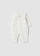 White pure organic cotton polka-dot baby sleepsuit_0