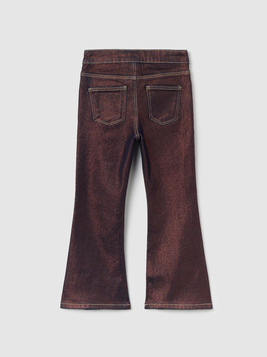 Brown Denim Stretch Jeggings_1
