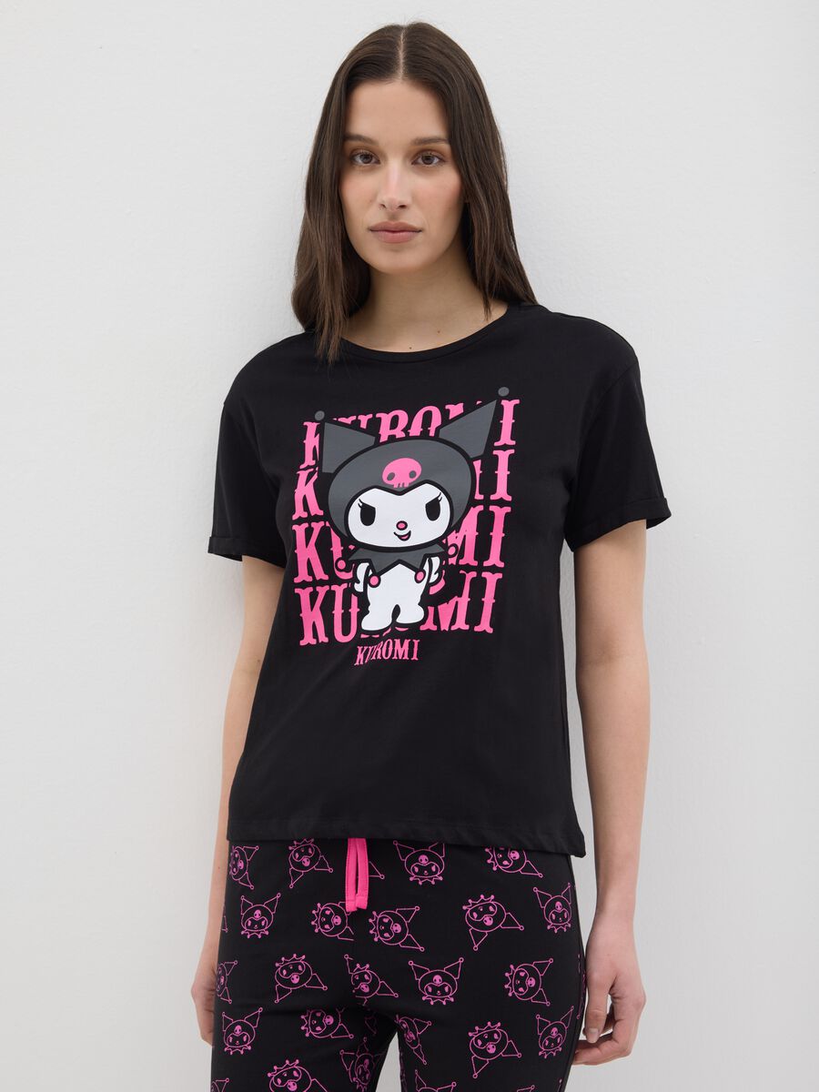 Women’s multicoloured pyjamas in 100% cotton with regular fit and Kuromi print_1