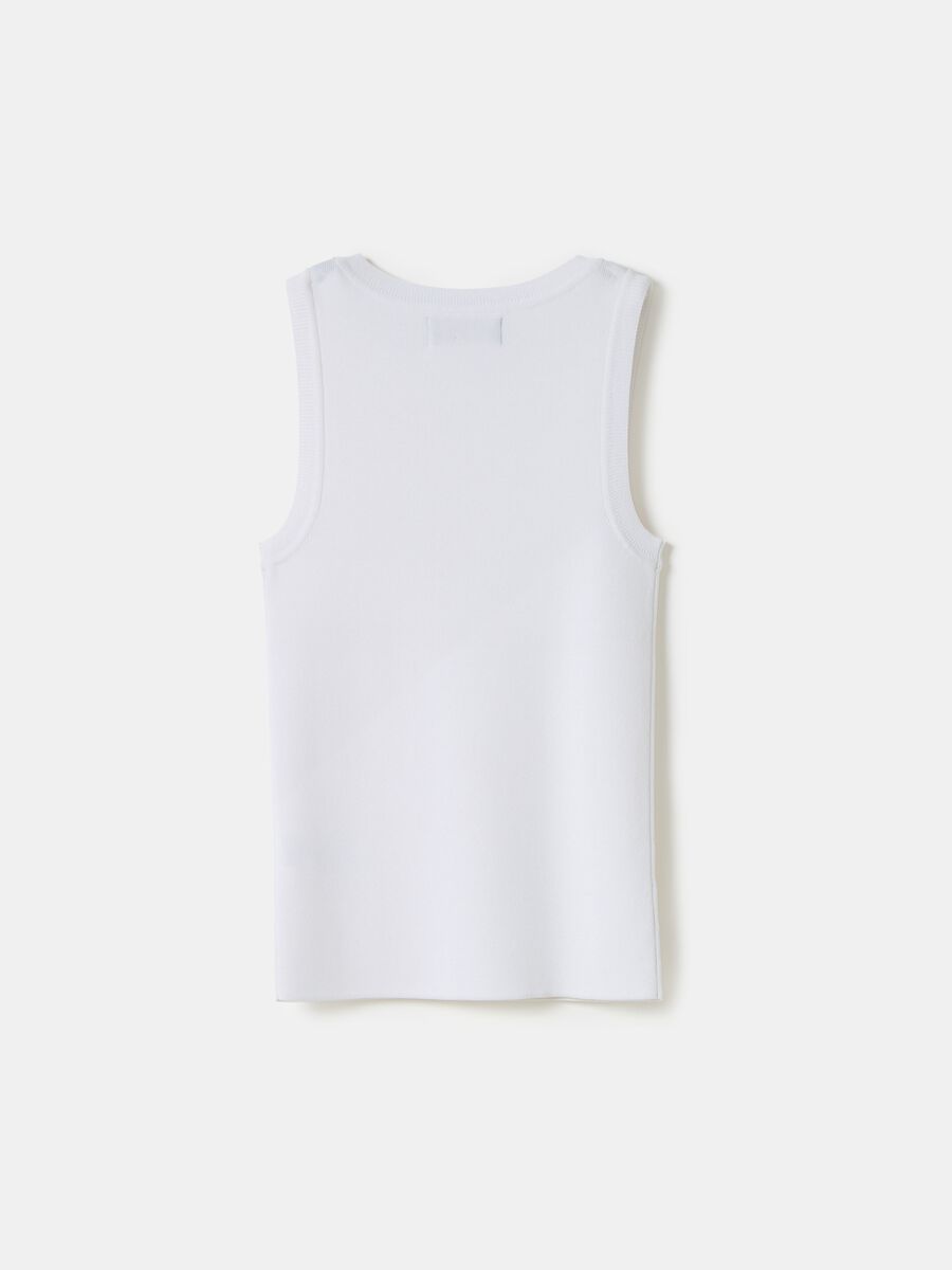 Ribbed tank top with round neckline_4