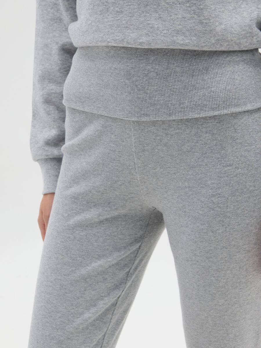 Stretch Grey Flare Leggings_3