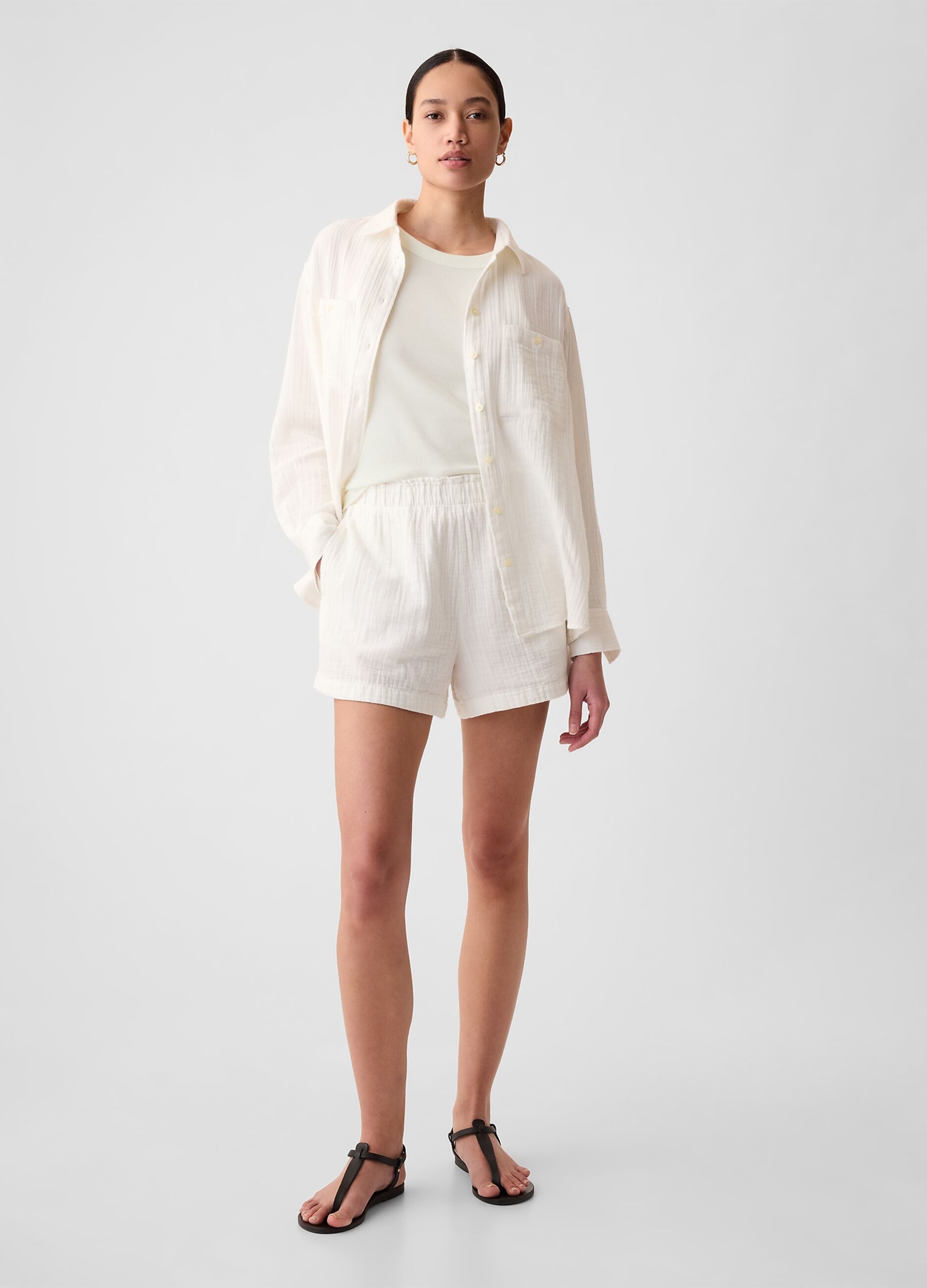 Ribbed tank top with halter neck