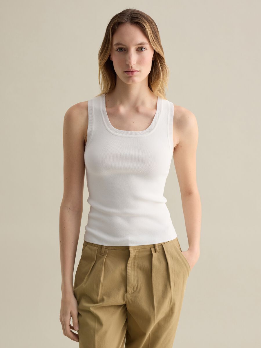 Solid colour tank top_1