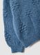 Blue crew-neck knitted jumper with floral pattern_2