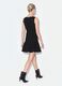 Black sleeveless stretch viscose dress with eyelets_2