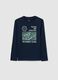 Boy's regular fit blue pure cotton shirt_0