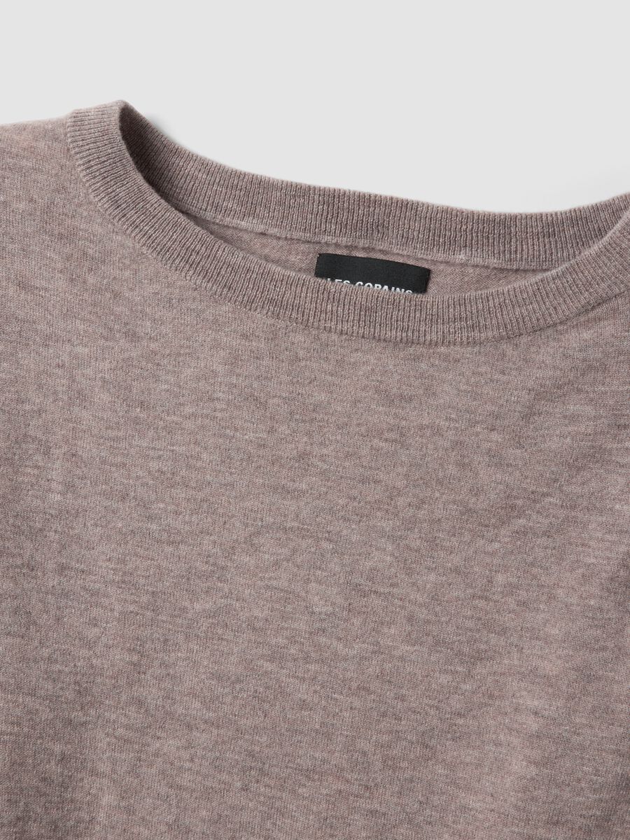 Grey pure wool boat-neck jumper_5