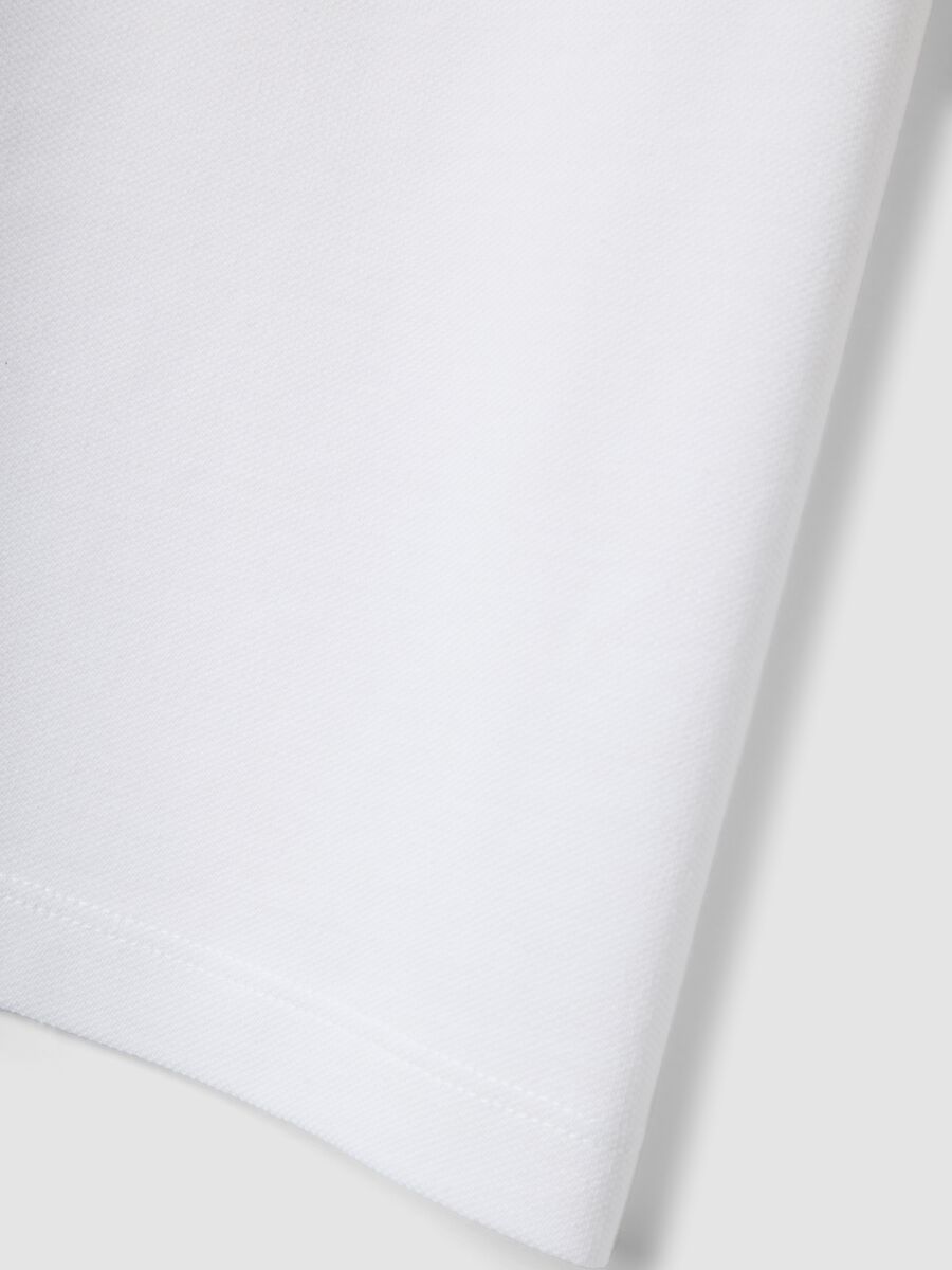 Polo in puro cotone biologico bianca da bambino regular fit_3