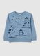 Children's pure cotton blue sweatshirt regular fit_0