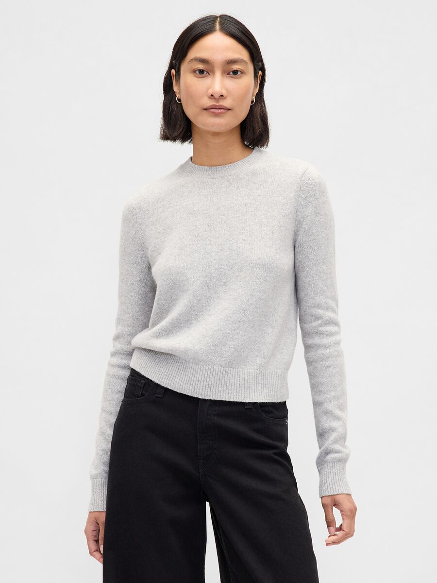 Grey cotton blend jumper_0