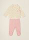 Baby girl multicolour floral stretch cotton set_0