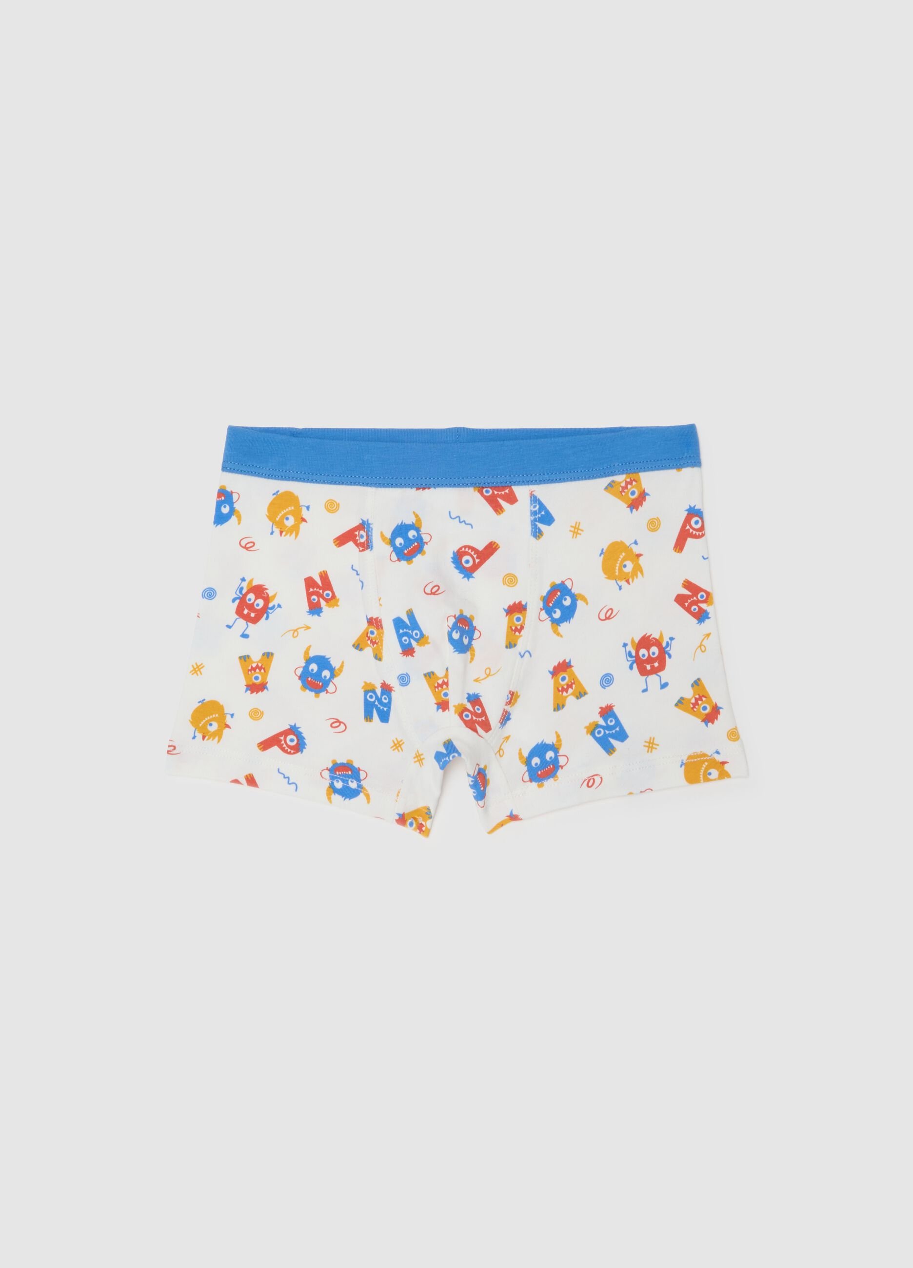 Children's multicolour cotton regular fit boxers