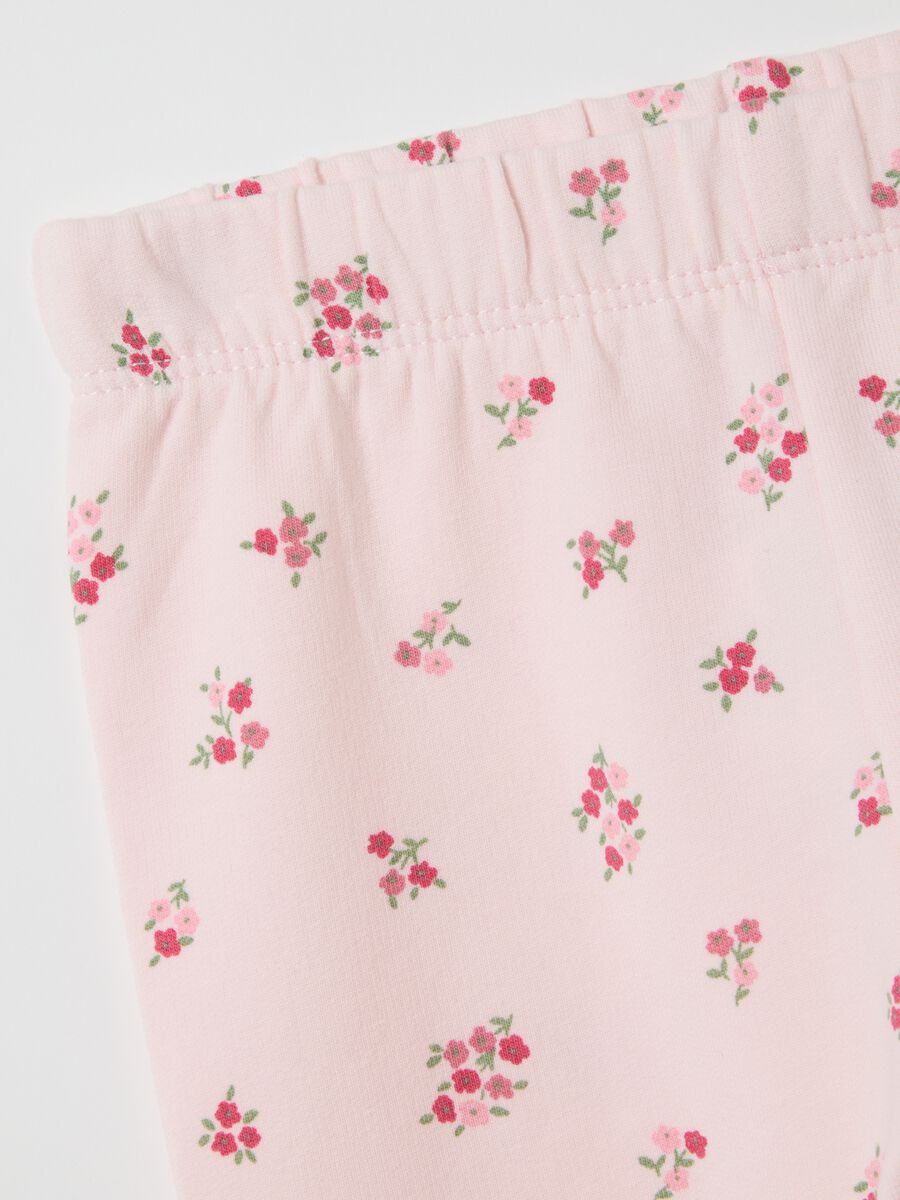 Girls' pink stretch cotton leggings_2
