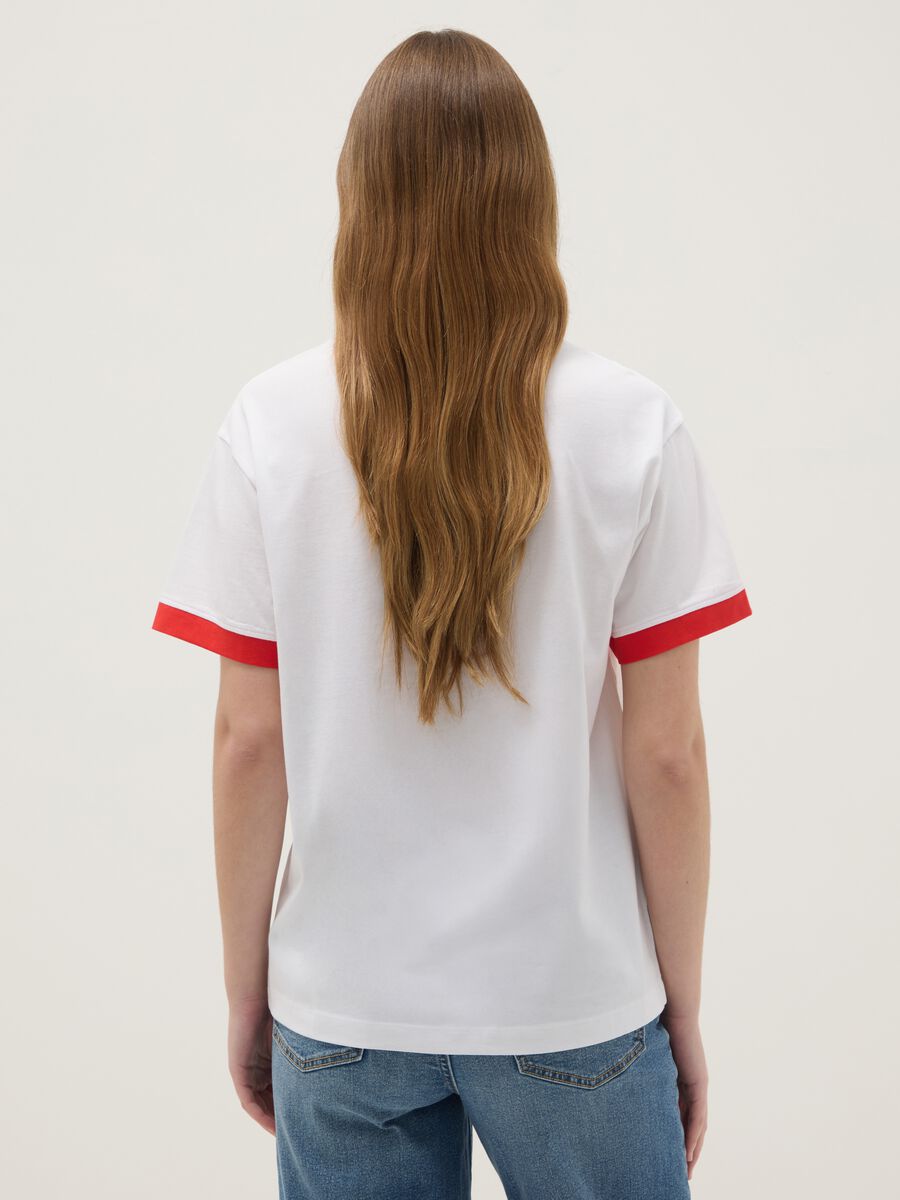 T-shirt in cotone elasticizzato multicolor regular fit con stampa Red Bulls_2