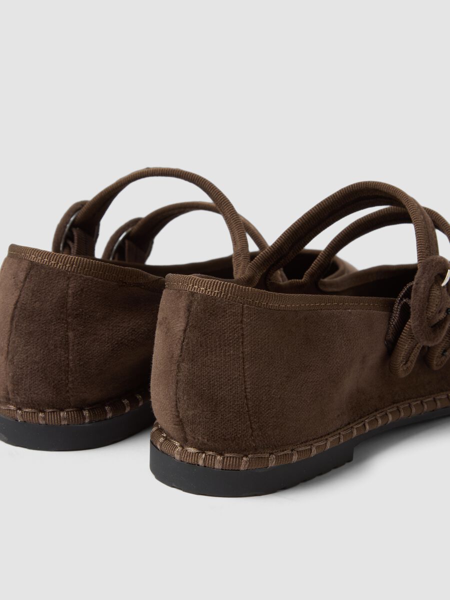 Brown ballet flats with double strap_2