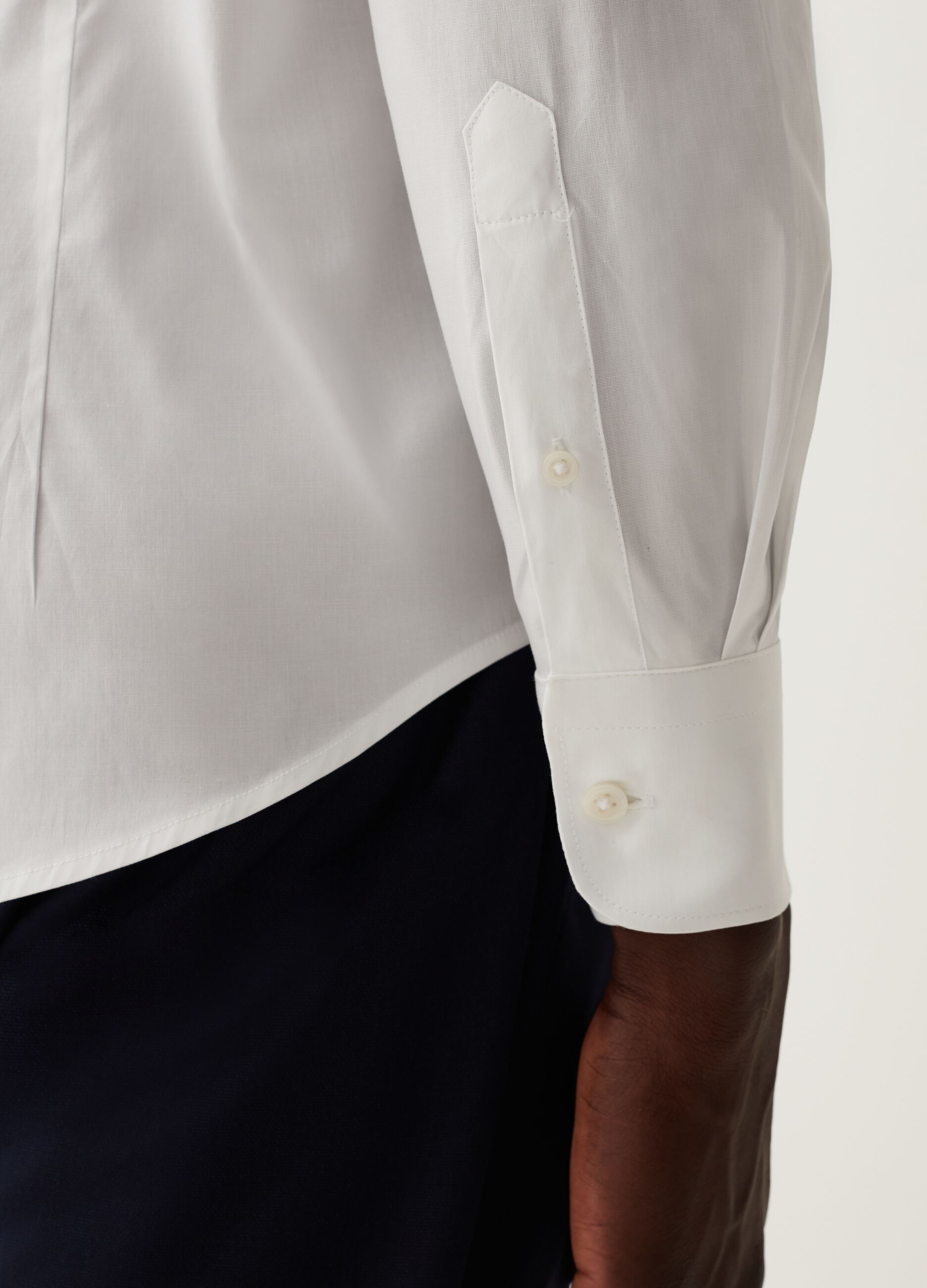 Camicia slim fit in cotone stretch