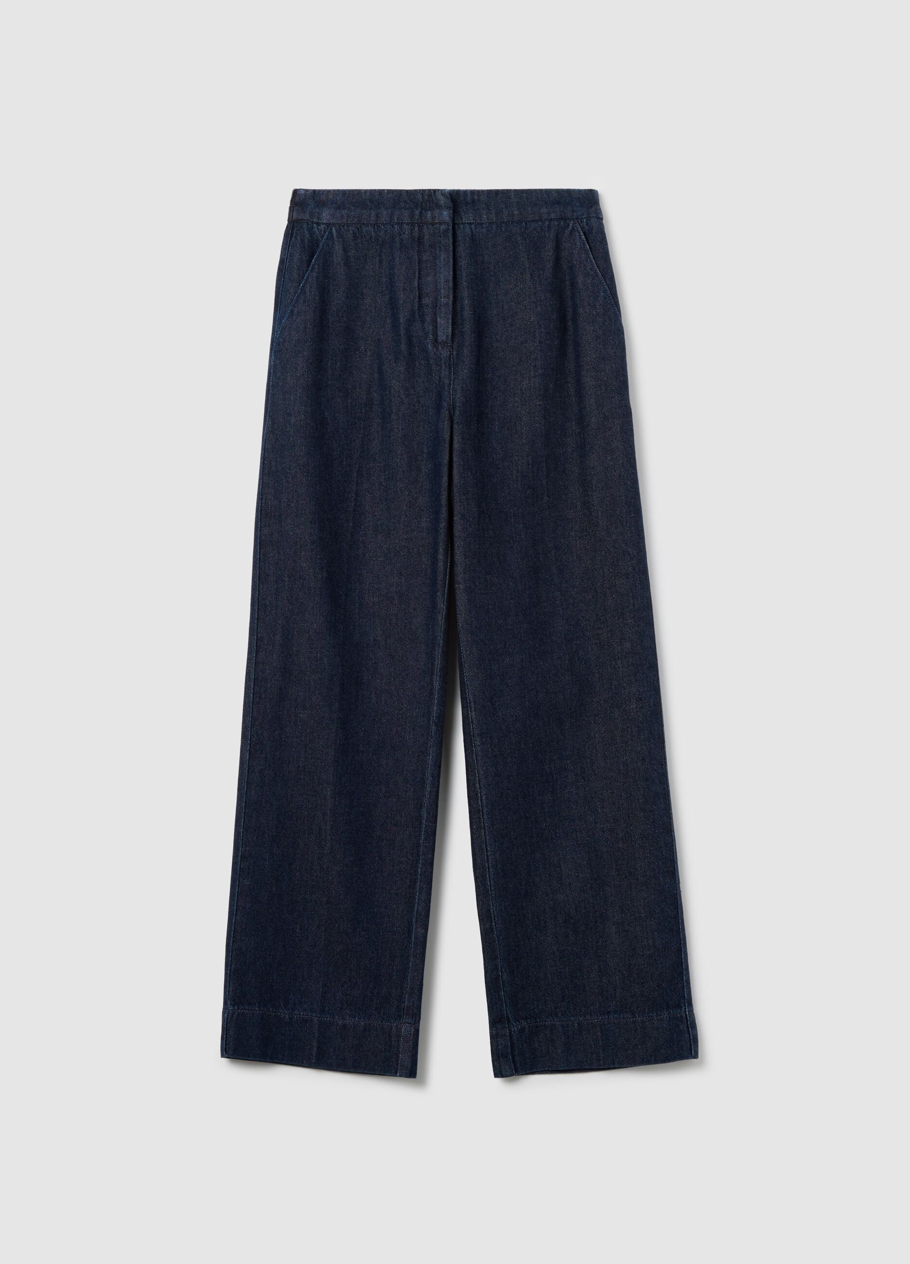 Dark blue relaxed-fit jeans