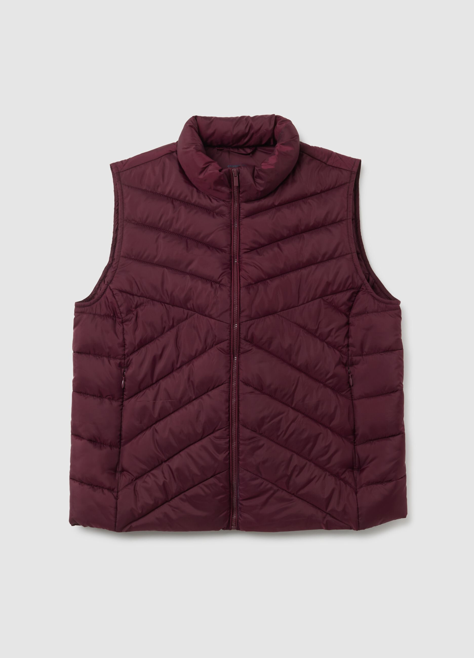 Gilet in misto rosso regular fit