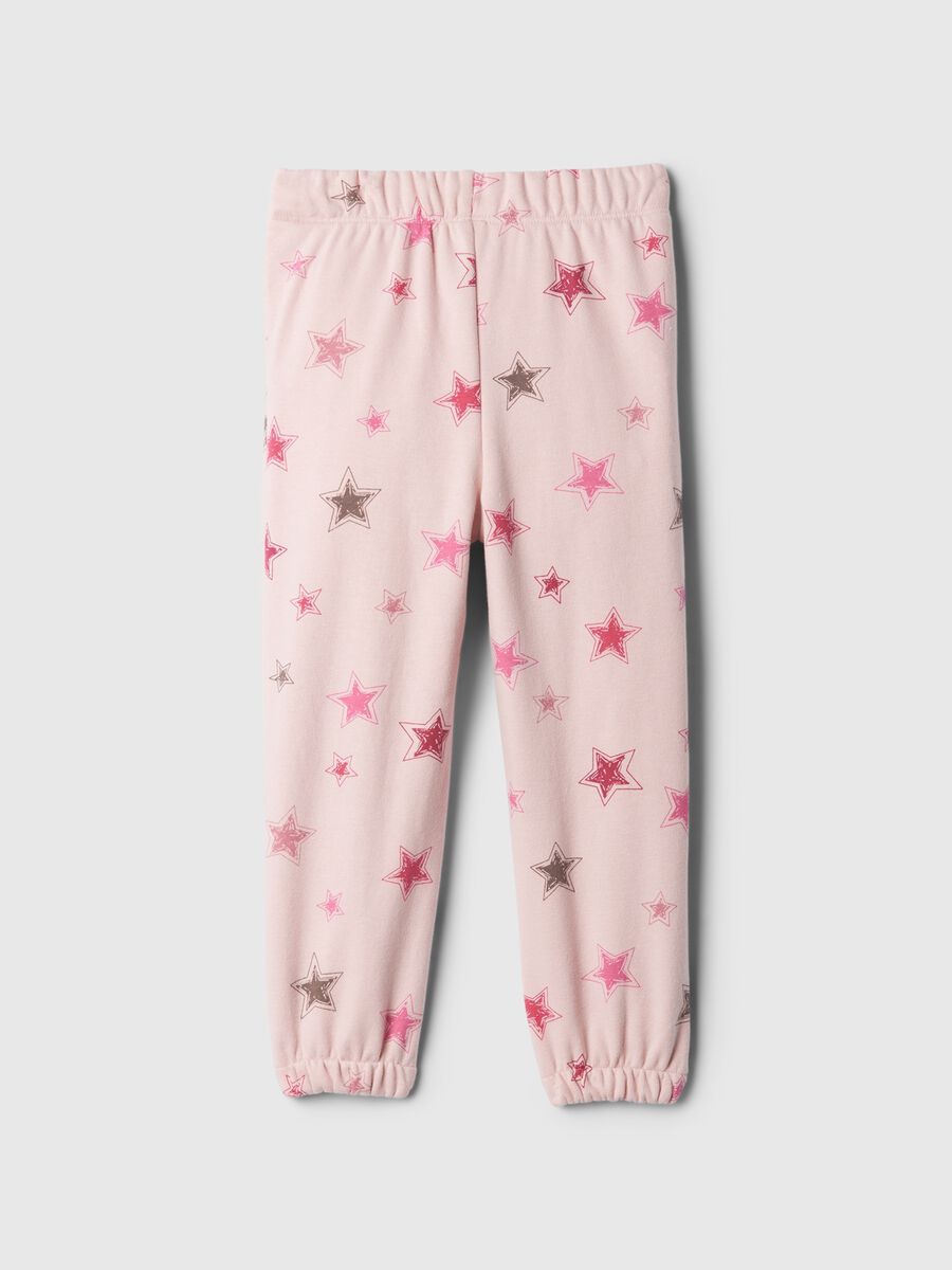 Joggers with drawstring and stars print_1