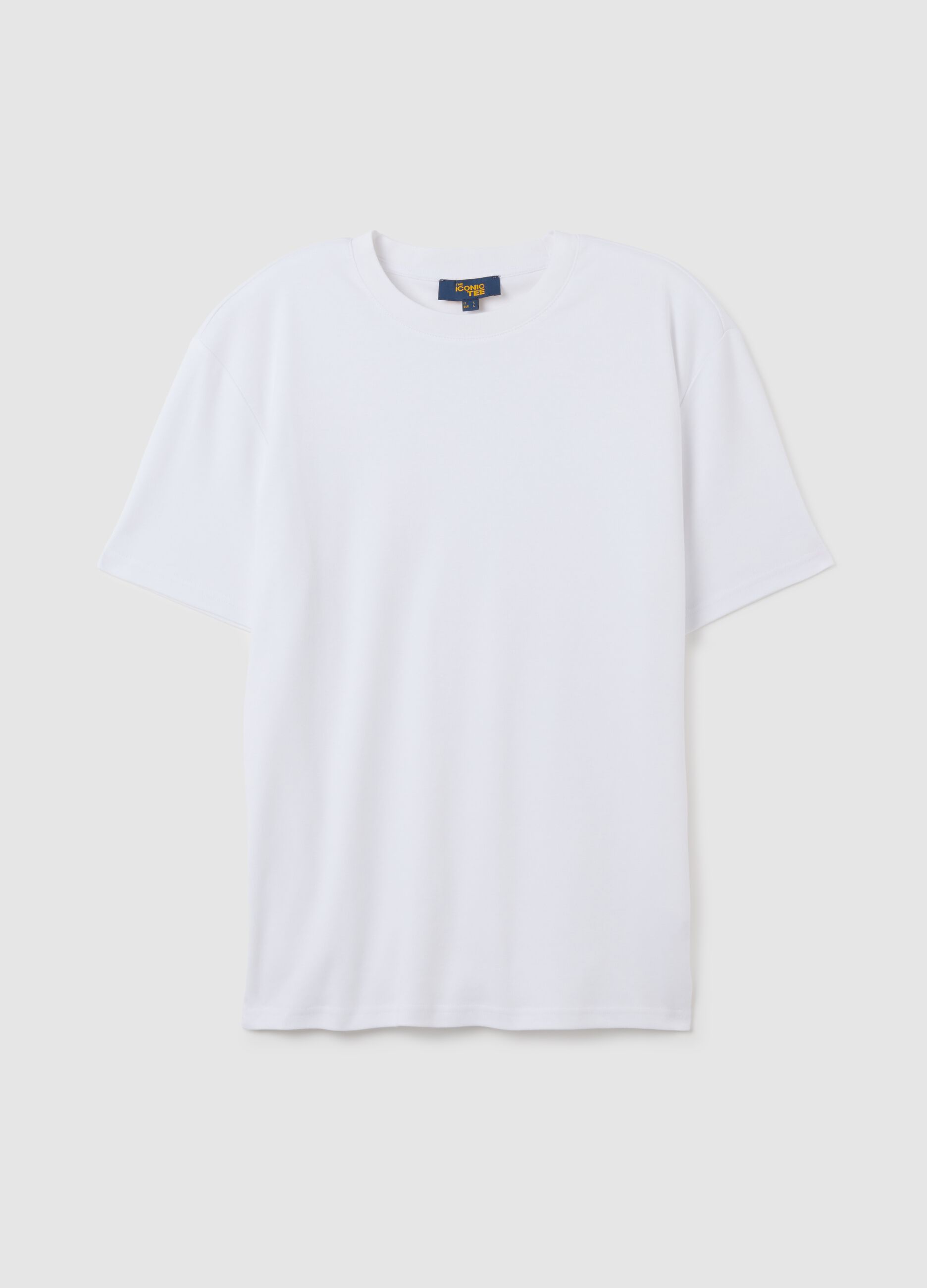 White pure cotton t-shirt relaxed fit