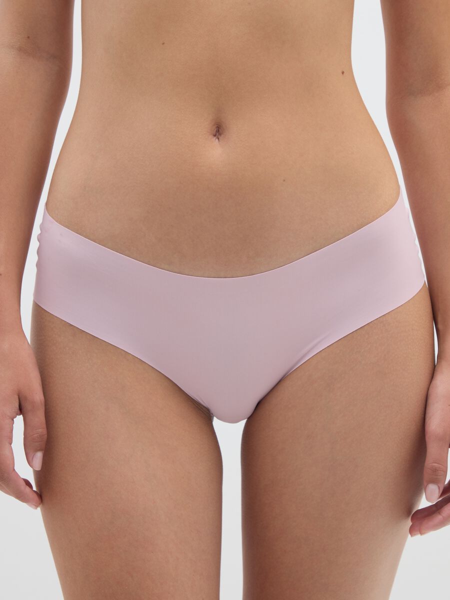 Women's pink stretch fabric briefs_1