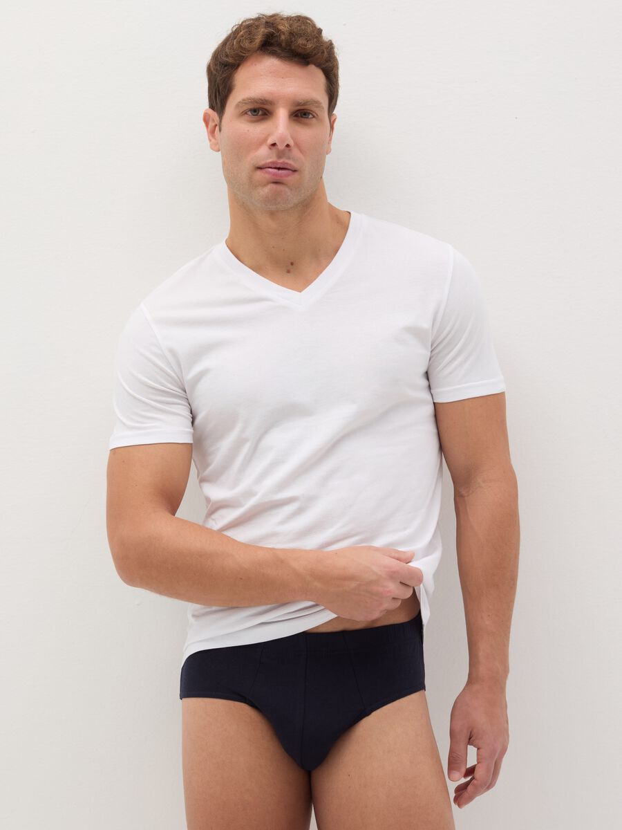 Briefs in stretch cotton_0