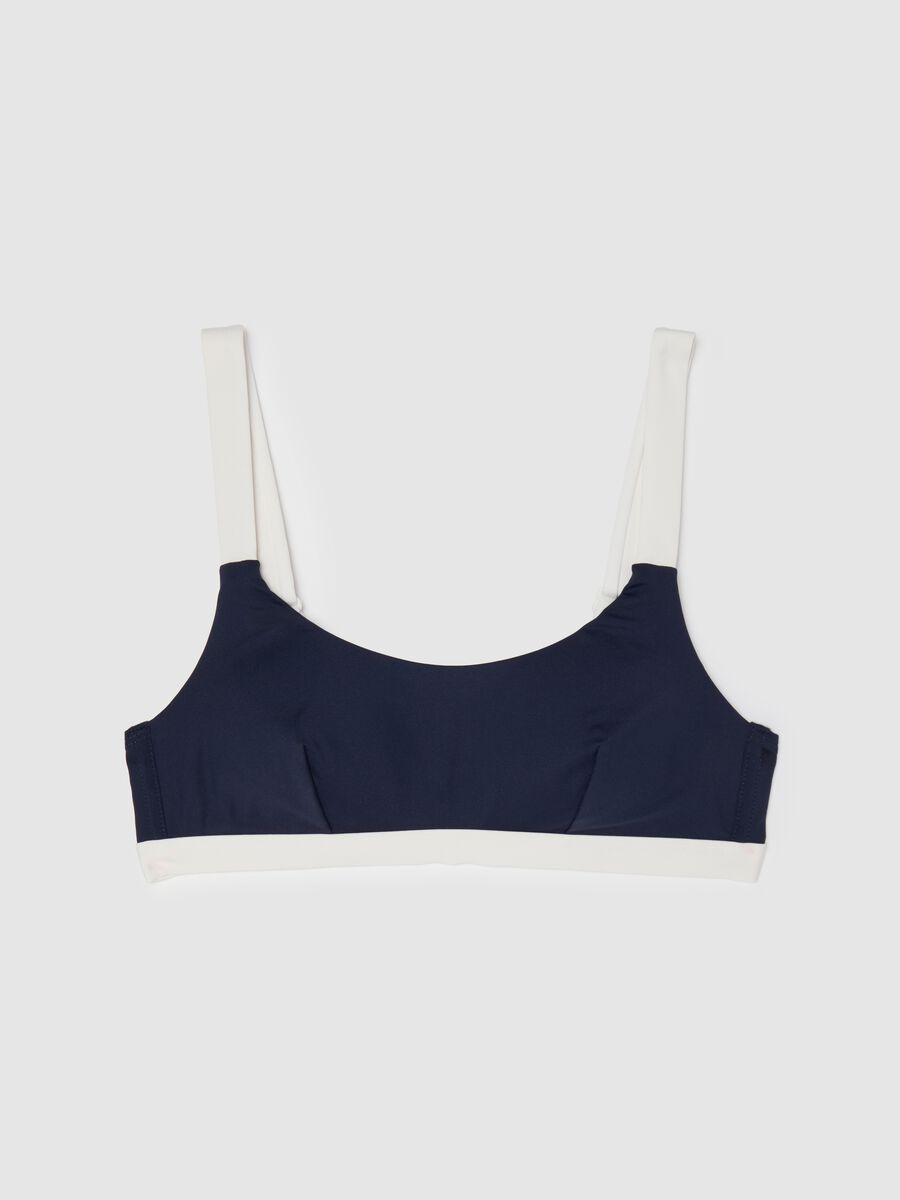 Women’s bikini top in multicoloured stretch fabric_4