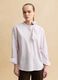 Oversize fit multi-colour striped stretch cotton shirt_0