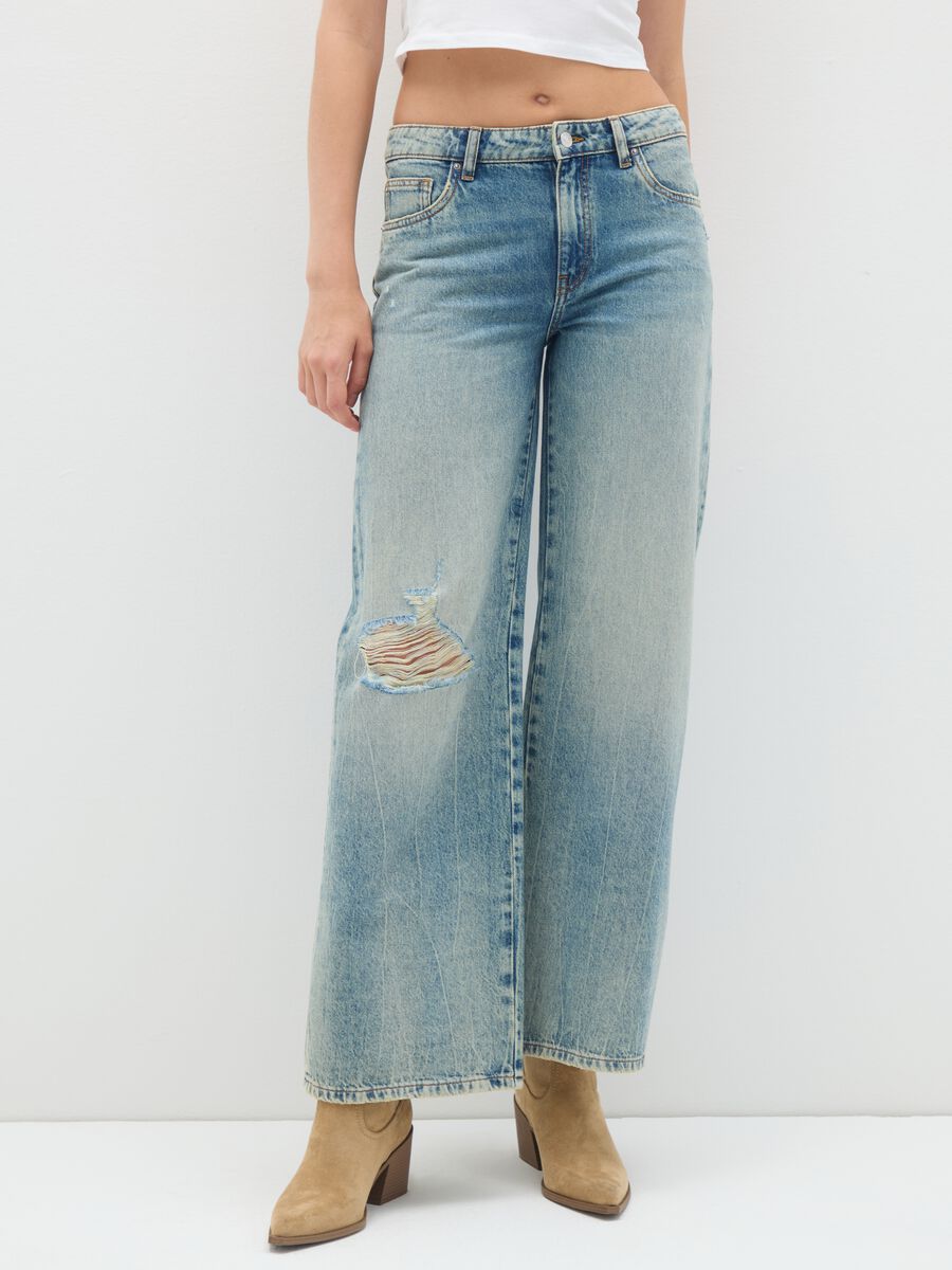Baggy Denim Jeans with Rips_1