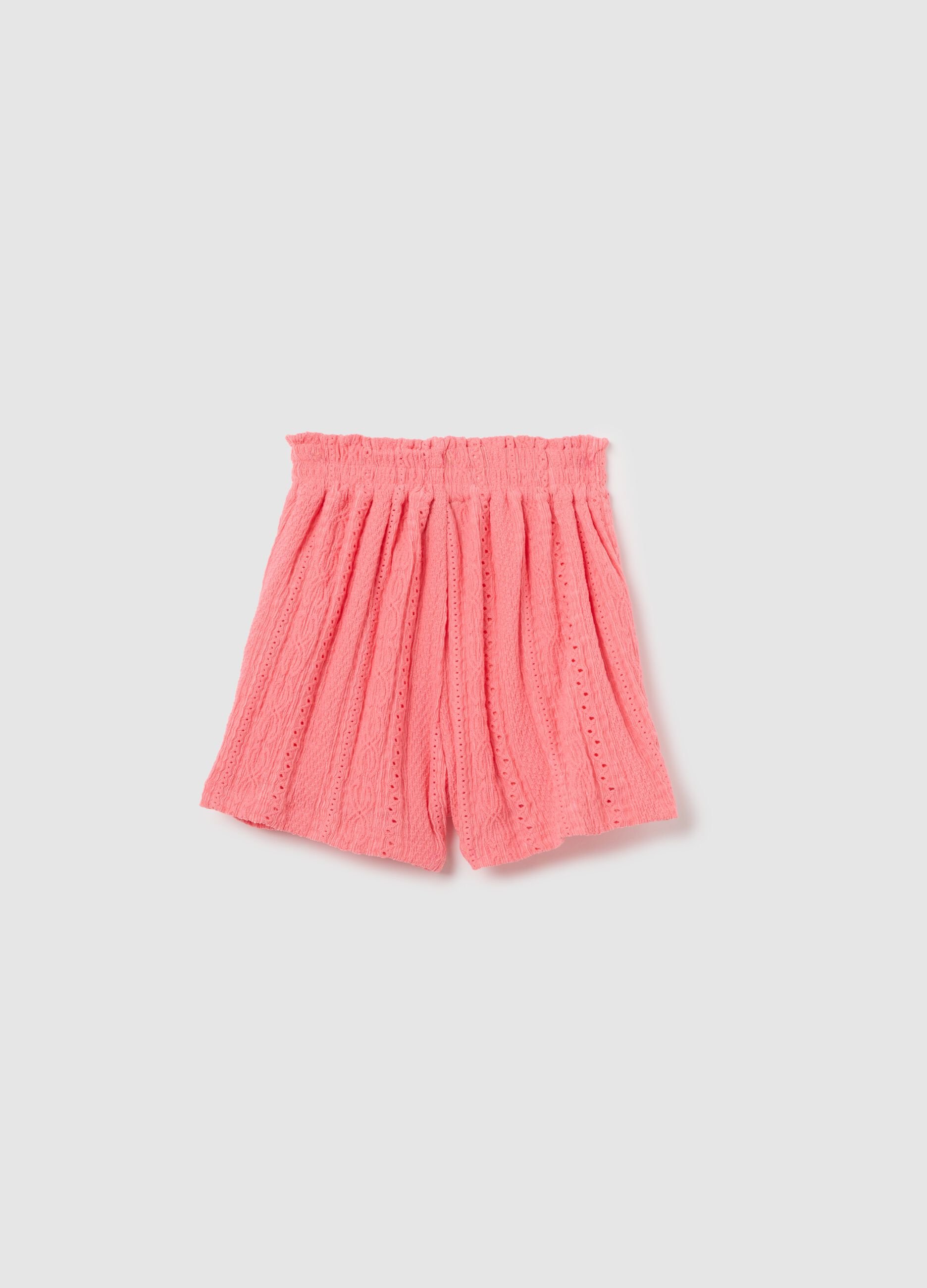 Pink elastic fabric shorts OVS Kids
