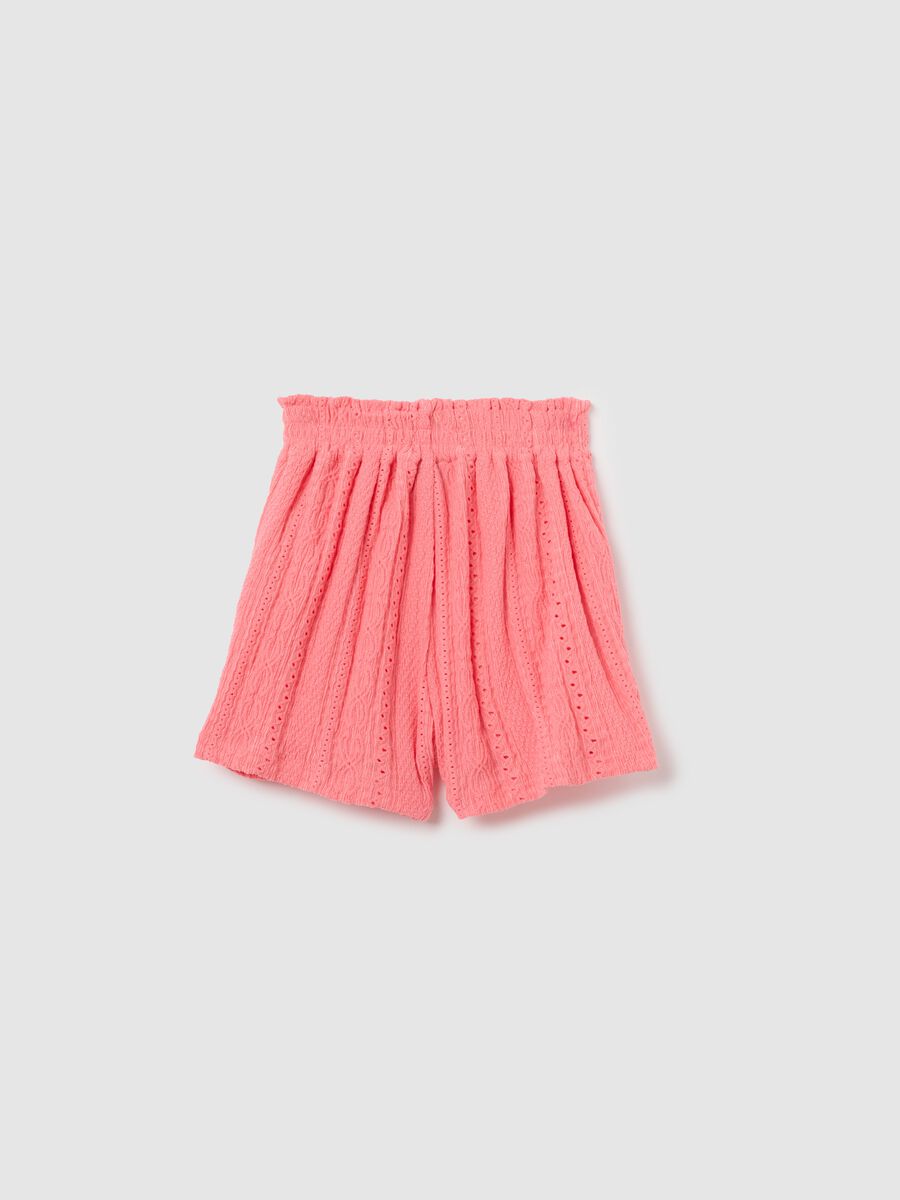 Pink elastic fabric shorts OVS Kids_1
