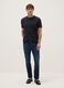 Black slim fit stretch cotton T-shirt_1