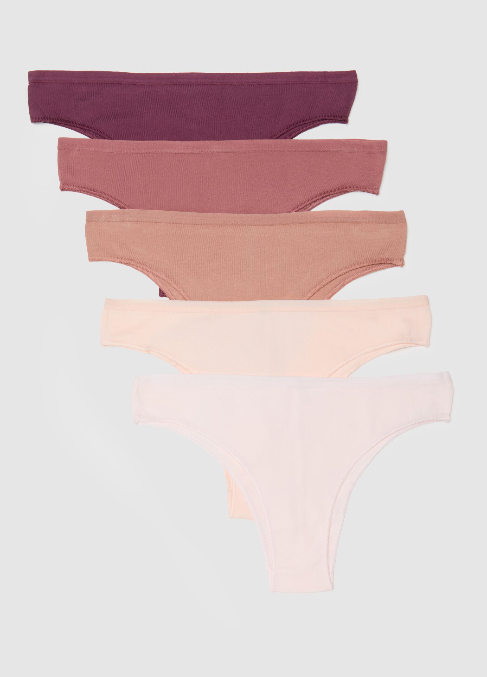 Multipack set of multi-coloured stretch cotton briefs
