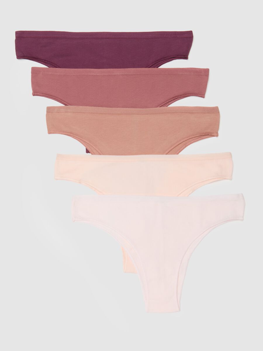 Multipack set of multi-coloured stretch cotton briefs_4