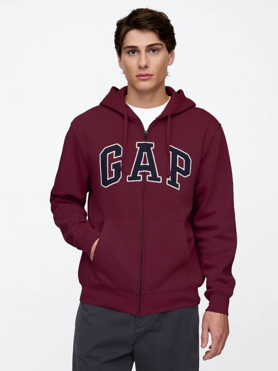 Red Hoodie with Full Zip_0