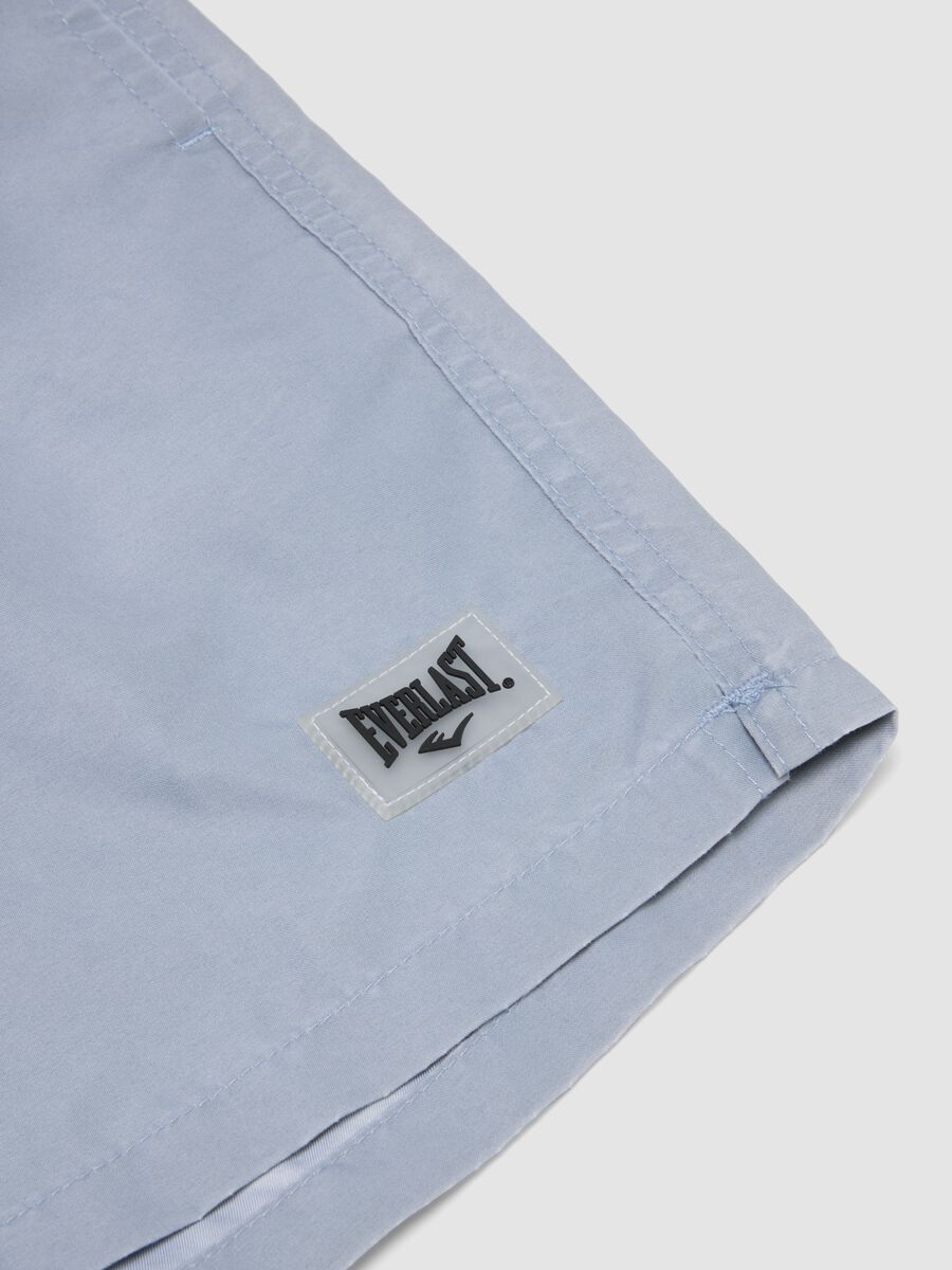 Blue swim shorts with drawstring waist_5