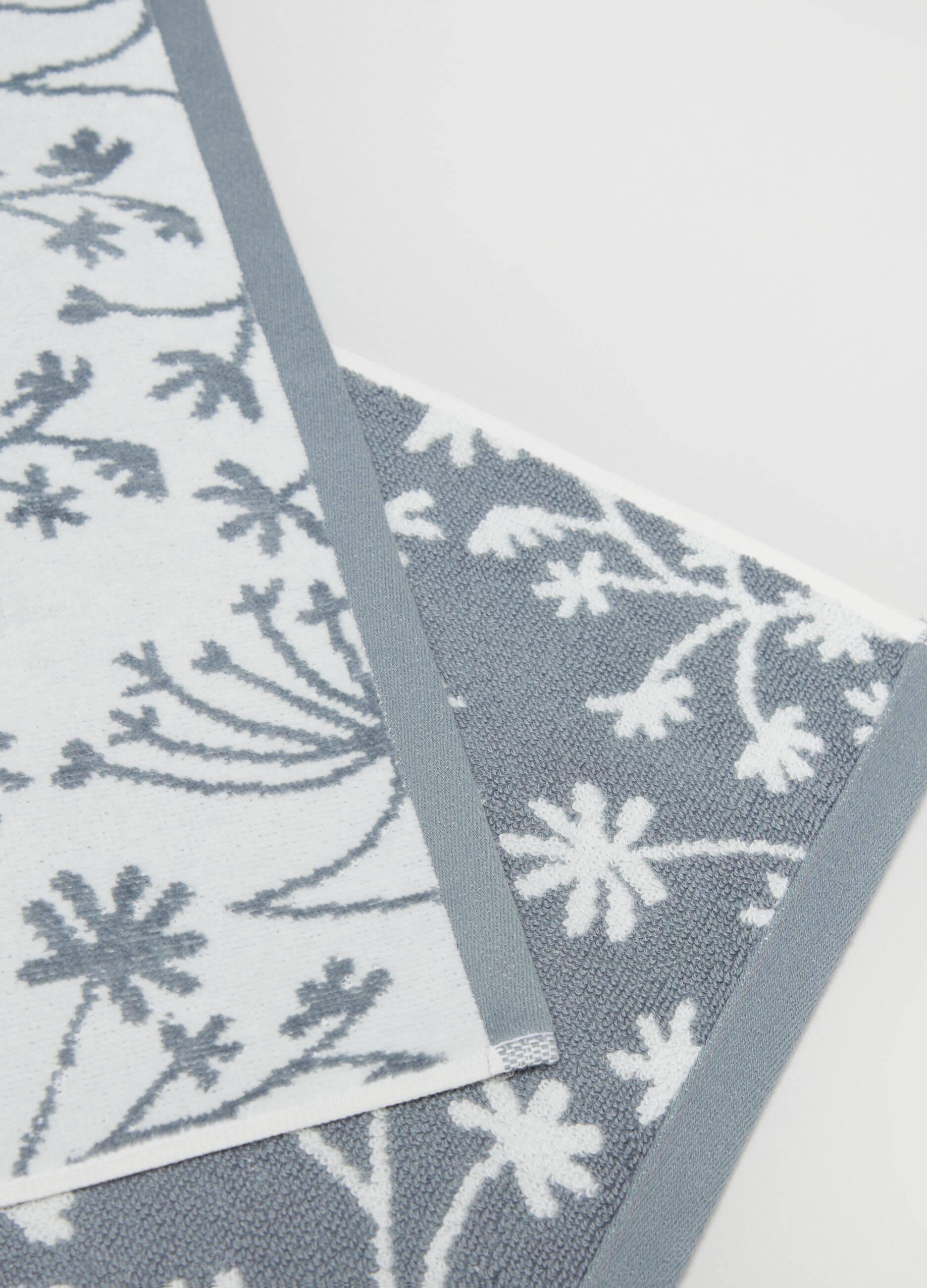 Asciugamano viso 50x90 ramage grigio chiaro velour_2